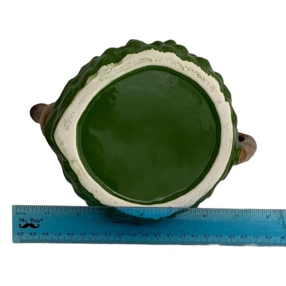 Holiday Teapot Christmas Tree Whimsical Vintage Glazed Ceramic Hand Painted - Picture 13 of 16